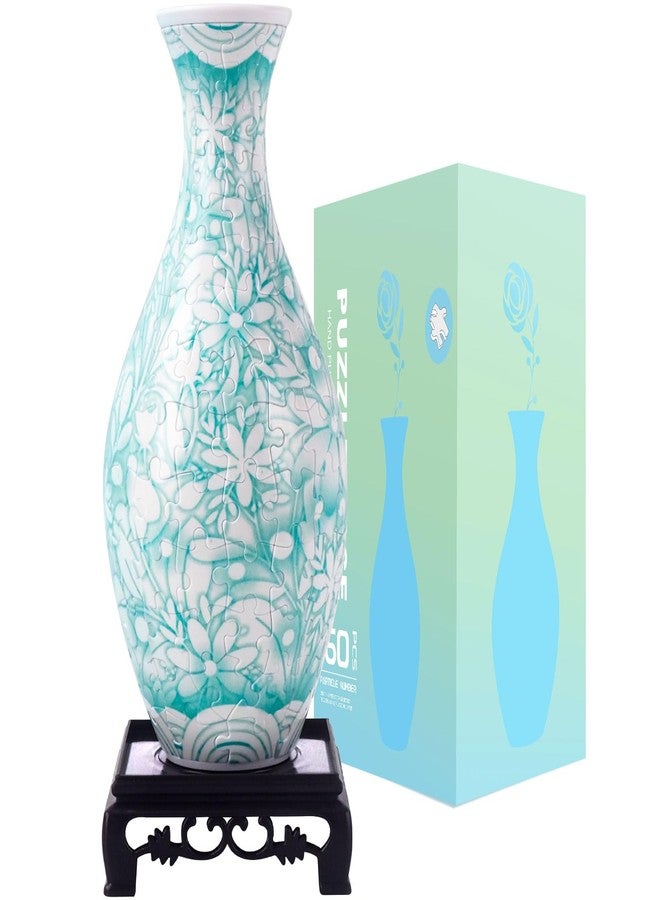 HOTPLACY Magnolia 3D Puzzle Vase for Adults to Flower Arrangement and Home Decoration Made by 160 Curved Plastic Puzzle Pieces,Great Gift for Mother's Day and Housewarming - Image 1